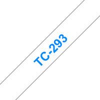 Brother Gloss Laminated Labelling Tape - 9mm - Blue/White - TC - 7.7 m - 9 mm