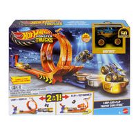 Mattel Hot Wheels Monster Trucks Loop & Flip Trophy Challenge-Spielset und Die-Cast-Bigfoot Spielzeu