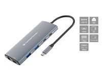 CONCEPTRONIC 10-1 Dock USB-C->HDMI/2xUSB-C/3xUSB-A/+ 20cm gr (DONN06G)