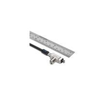 Kensington Slim N17 2.0 Keyed Laptop Lock for Wedge-Shaped Slots - 1.83 m - Kensington - Key - Carbon steel - Black - Silver