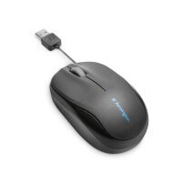 Kensington Pro Fit™ Retractable Mobile Mouse - Ambidextrous - Optical - USB Type-A - 1000 DPI - Black