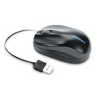 Kensington Pro Fit™ Retractable Mobile Mouse - Ambidextrous - Optical - USB Type-A - 1000 DPI - Black