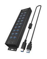 ICY BOX IB-HUB1720-U3 18+2 Port USB Hub, 96W Netzteil Datenverteiler/Umschalter