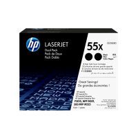 HP Toner CE 255 XD Doppelpack schwarz No. 55 X Toner