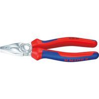 KNIPEX 03 05 180 - Lineman's pliers - 1.6 cm - Steel - Plastic - Blue/Red - 18 cm