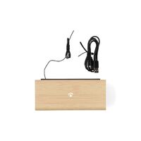 Nedis Digital-Wecker-Radio / LED / USB-C™ Female / FM / Snooze-Funktion / Sleep Timer / Anzahl Alarme: 2 / Holz