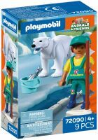 PLAYMOBIL 72090 Zoo: Eisbär und Pfleger