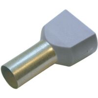 Multipack Haupa TWIN-ADERENDHÜLSE     2,5 /13 (273406 GRAU) - 100 Stück