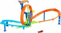 Mattel Hot Wheels Schnellstart- und Looping-Spielset mit Die-Cast-Spielzeugauto im Maßstab 1:64, Cra