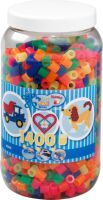 Malte Haaning Plastic A/S Hama® Bügelperlen Maxi - Neon Mix 1400 Perlen (6 Farben) in Aufbewahrungsd