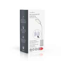 Nedis LED-Schreibtischlampe / Dimmbar / 1 Lichtmodus / 90 lm / Wiederaufladbar / Berührungsfunktion / Weiss