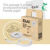 Club 3D Club3D Ladegerät wireless Qi2 USB-C 25Watt,  weiß retail (CAC-3026)