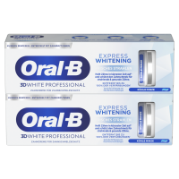 Oral-B 3D White Professional Express Whitening Zahnpasta Frisches Strahlen, Kühle Minze, 2x75ml