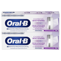 Oral-B 3D White Professional Express Whitening Zahnpasta Glänzendes Weiß, Eukalyptus & Minze, 2x75ml
