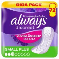 Multipack 3x Always Discreet Inkontinenz Small Plus Gigapack 72 Stück