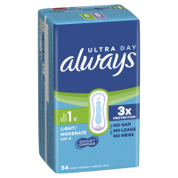 Multipack 3x Always Ultra Binden Damen Gr. 1, Normal, 136 Damenbinden ohne Flügel (4 x 34 Stück) Multipack, ultradünn und super absorbierend