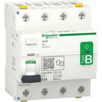 Multipack Schneider Electric FI IID 4P 63A 300MA TYP B-SI (A9Z64463 (VPE=3)) - 3 Stück