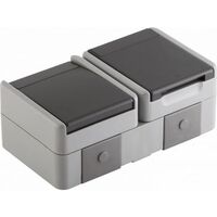 TEM STECKD+SCHALT 16A+10AX GY (CF16GY-U    IP44 SET)