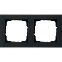 GIRA 021209 Abdeckrahmen 2f E2 Schwarz m 21209