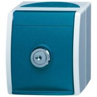 BUSCH JAEGER 2083-0-0822 - CEE 7/3 - Blue - White - IP44 - 250 V - 16 A - 74 mm