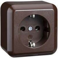 Schneider Electric STECKDOSE 1-FACH 16A STK BRAUN (385002)