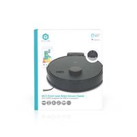 Nedis SmartLife Roboter-Staubsauger / Navigationsmethode: Laser-Navigation / Wi-Fi / Kapazität Auffangbehälter: 0.59 l / Automatisches Laden / Maximale Betriebszeit: 1.75 Std / Schwarz / Android™ / IOS