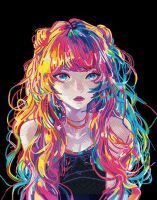 Carletto Deutschland GmbH Diamond Painting Neon Anime Girl