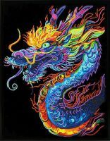 Carletto Deutschland GmbH Diamond Painting Neon Drache