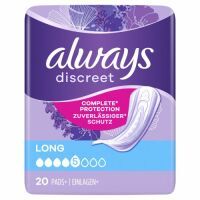 Multipack 2x Always Discreet Inkontinenz-Einlagen Long Starker Schutz trotz dünner Einlage