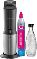 SodaStream Trinkwasser-Sprudler Crystal 3.0 Aktionspack 3 Karaffen titan