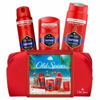 Old Spice Captain Reisetasche Geschenkset mit Deostick, Deospray und Duschgel 