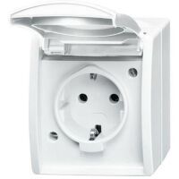 BUSCH JAEGER 2083-0-0831 - CEE 7/3 - 2P+E - White - IP44 - 250 V - 16 A