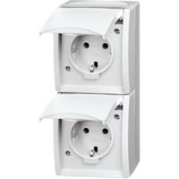 BUSCH JAEGER 20-02 EW-54 - CEE 7/3 - 2P+E - White - IP44 - 250 V - 16 A