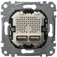 MERTEN EL ME 43660100 - System M USB Anschluss 2-fach - Netzteil - USB - Gray