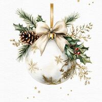 Multipack TI-FLAIR Lunch-Serviette White Bauble - 12 Stück