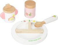 Heless Puppen-Fütterset ''Freche Früchtchen'' aus Holz mit Teller, Löffelchen, Schnabeltasse und Bre