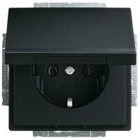 BUSCH JAEGER 2018-0-1495 - CEE 7/3 - 2P+E - Black - Plastic - 250 V - 16 A