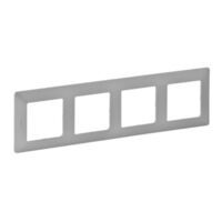 Legrand VLIFE 4FACH RAHMEN ALUMINIUM (754134)