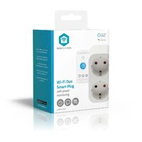 Nedis SmartLife Smart Stecker / IP21 / Leistungsmesser / 3680 W / Type F (CEE 7/7) / 0 - 55 °C / Android™ / IOS / 2-Weg / Weiss / 1 Stück