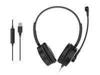 Equip Stereo-Headset Wired mit Mikro    USB-A  2.00m schwarz (245301)