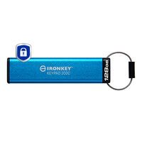 KINGSTON 128GB USB-C IronKey Keypad 200C FIPS 140-3 Lvl 3 Pending AES-256 (IKKP200C/128GB)