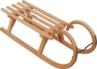 Drzewna Spoldzielnie Pracy Traditioneller Holzrodel, Hörner Rodel Tatry Latte 110cm Buchenholz