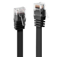 LINDY Cat.6 Flachband-Patchkabel, schwarz, 10m Ohne Schirmung (47525)