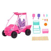 Mattel Barbie Mysteries: Beach Detectives Ultimativer Strand-Buggy Spielset mit mehr als 10 Zubehört