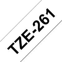 Brother SCHRIFT SCHWARZ / BAND WEISS (TZE261 PRÄGEB.  36MM)