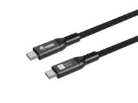 Equip Kabel USB-C4.0->C 80Gbps   PD240W St/St  1.20m schwarz (128441)