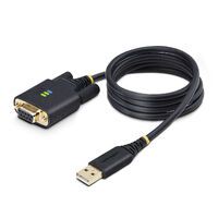 STARTECH.COM 1m USB Null Modem Kabel COM Retention FTDI USB-A zu RS232 Nullmodemkabel Wechselbare DB