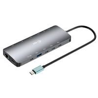 I-TEC USB-C Metal Nano Dock 2x HDMI 1x USB-C Video 1x GLAN 1x Audio/Mic 1xSD/microSD 1x USB 3.2 3x U