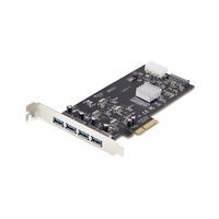 STARTECH.COM 4-Port USB PCIe Karte USB 3.2 5Gbps PCI Express Karte mit 4 unabhängigen USB-Controller