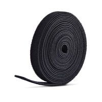 STARTECH.COM 22,8m Klettbandrolle schwarz 12,7mm breit zuschneidbar wiederverwendbare Kabelbinder Kl
